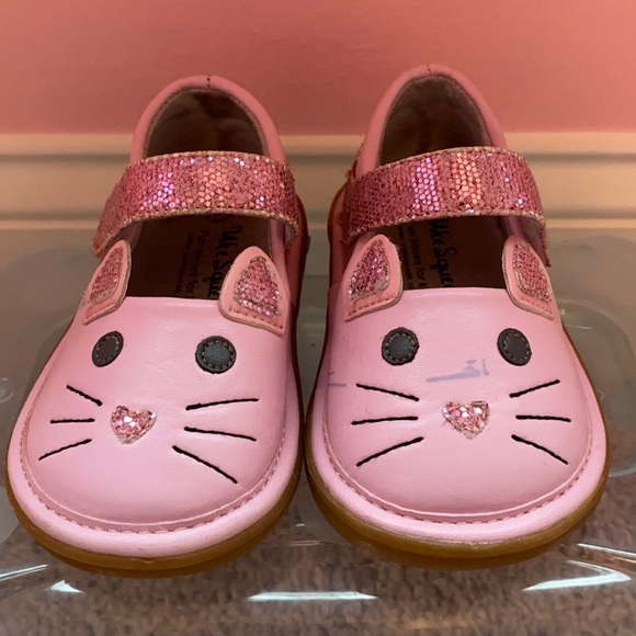 Squeaking Toddler Shoes - Pink Kitten - Picture 1 of 5